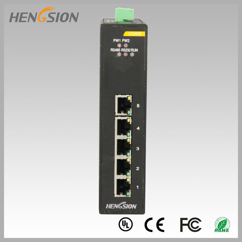 10Gbps 5 Electric port Industrial Gigabit Switch din rail mount