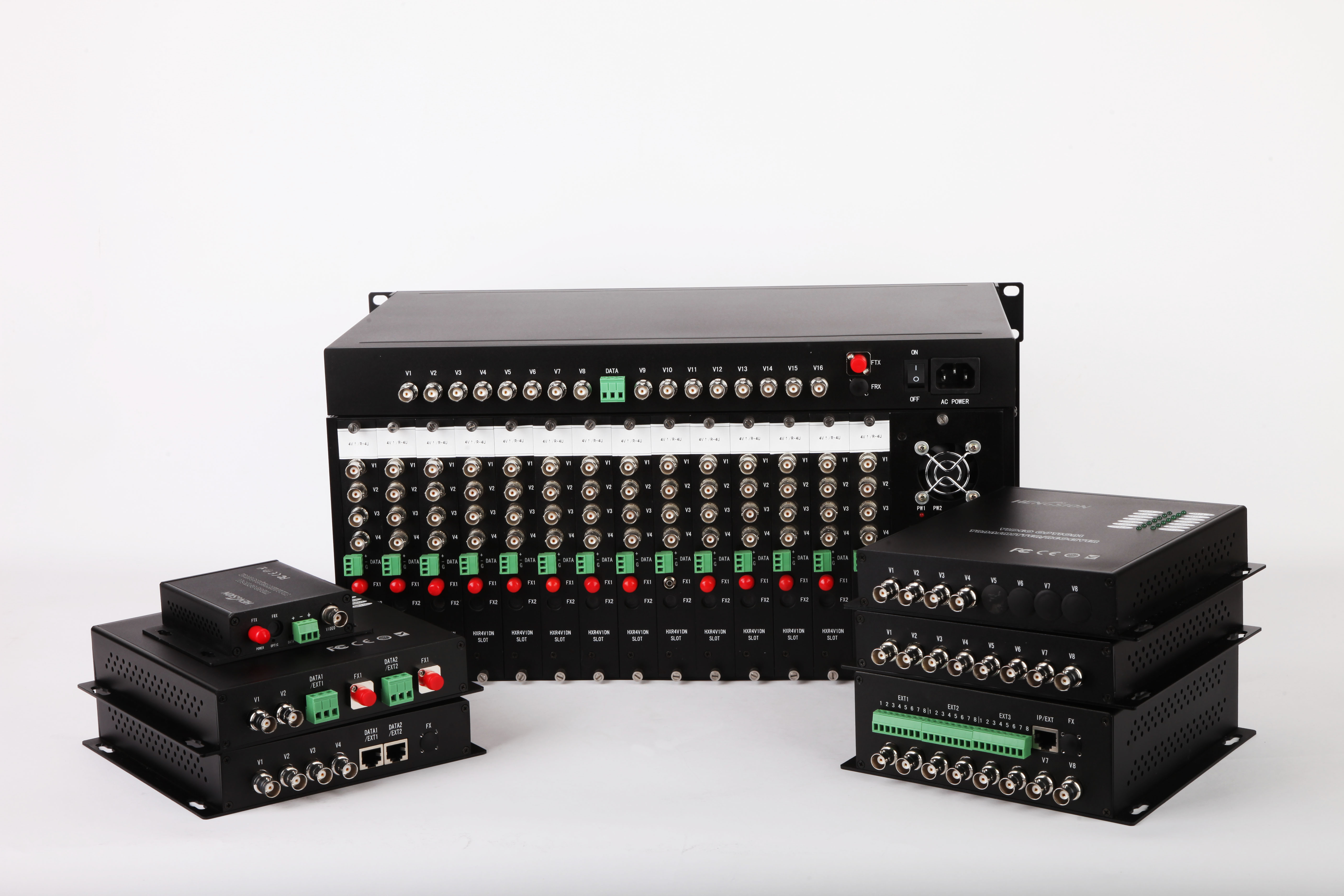 64 channel video Fiber optic transceiver Hot swap function cctv fiber