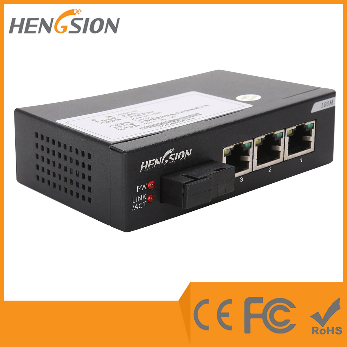 Wall Mount 4 Port Enterprise Network Switch 5.08mm Industrial Terminal