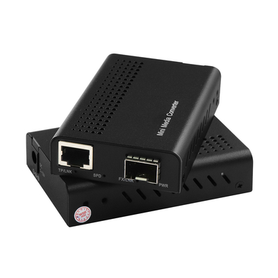 1G 10G Unmanaged Copper SFP+ Fiber Ethernet Media Converter DC12V With DIP