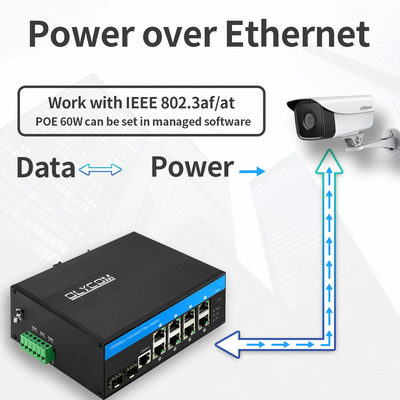 240W 10 Port Cloud Smart Managed POE Switch Gigabit PoE / PoE+ 1G / 2.5G SFP Fiber