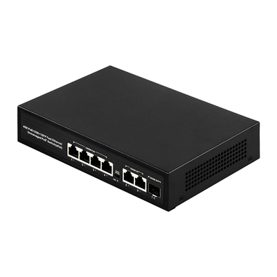 Full Gigabit 4 Port POE Network Switch With 2 Uplink 100/1000Mbps Port 1SFP 100/1000M