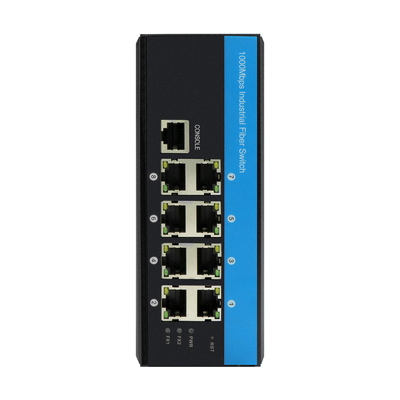 8 Port Managed DC48v Industrial Ethernet Switch Din Rail Gigabit For Outdoor