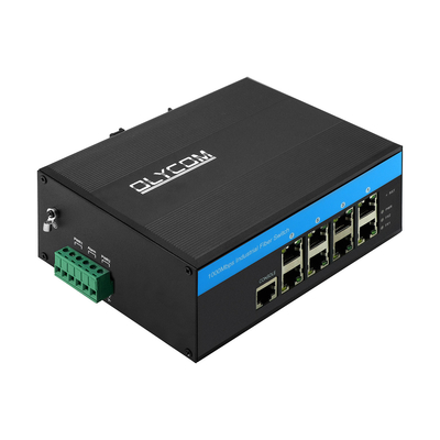 8 Port Managed DC48v Industrial Ethernet Switch Din Rail Gigabit For Smart City