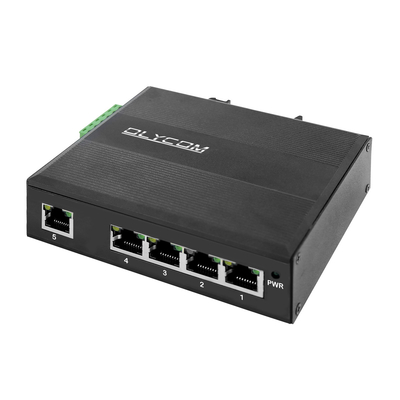 10/100/1000Mbps Industrial POE Network Switch 5 Port Gigabit