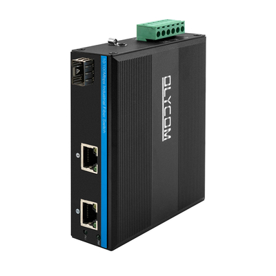 3 Port 10/100mbps Fast Ethernet Unmanaged POE Fiber Media Converter For Outdoor