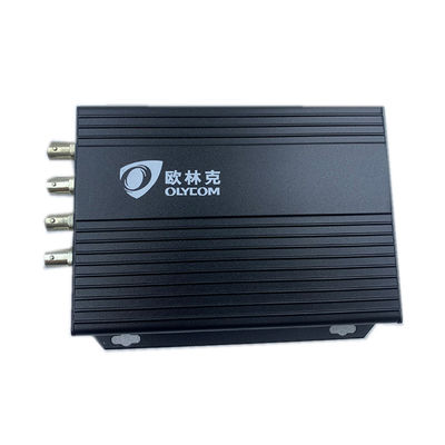 12V Optional 4ch Video Over Ethernet Converter , Coax Multimode Fiber Converter