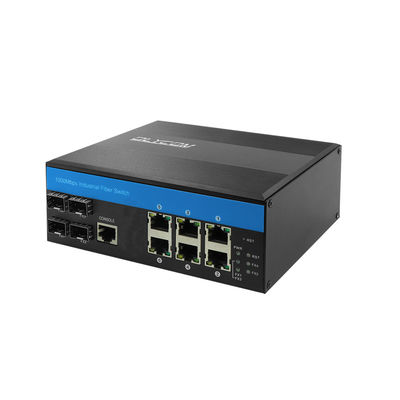 15.4W Industrial Managed POE Switch 6 Ports Supporting Poe Gigabit Ethernet