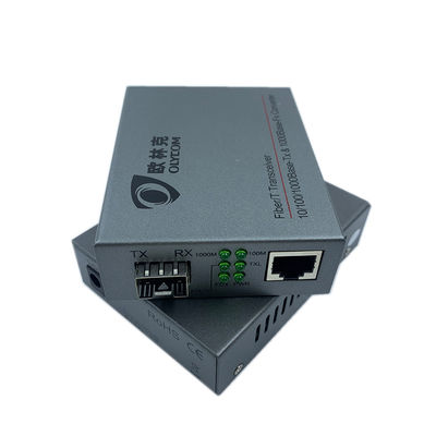 Single Mode LC SFP POE Fiber Media Converter 10/100/1000M For IP Cameras
