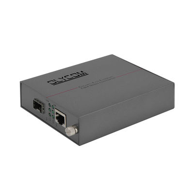 5V1A DC Input Fiber Optic Ethernet Media Converter Sfp To Rj45 Auto MDI