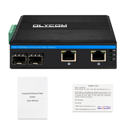 Unmanaged 4 Port Gigabit Ethernet Switch Hardened Case SFP Slots IP44 DC24V