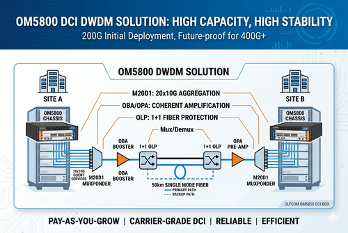 Latest company case about Short Distance 200G to 400G Scalable DWDM DCI Solution