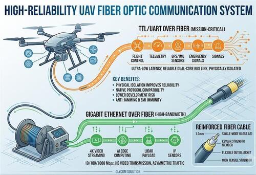 Latest company case about Building a High-Reliability Fiber Optic Communication System for Tethered and Industrial UAVs