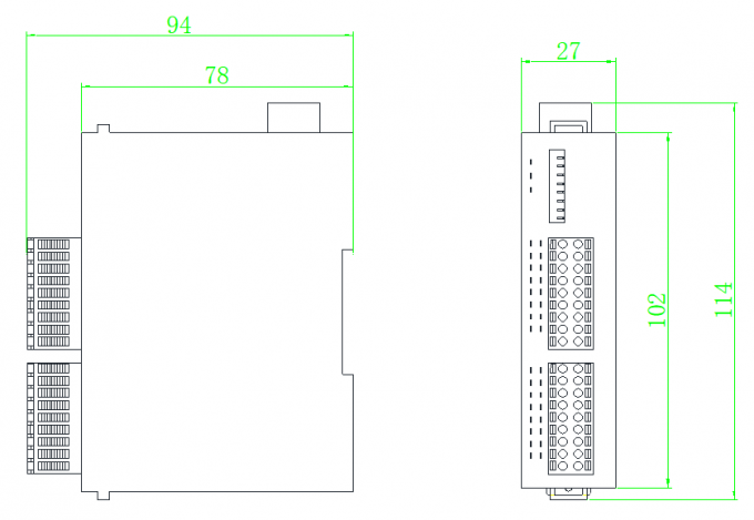Modbus TCP/IP I/O Module 24VDC 16 DI/DO 2×RJ45 DIN-Rail NPN/PNP ...