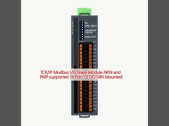 TCP/IP Modbus I/O Slave Module NPN and PNP supported 16 Port DI DO DIN Mounted