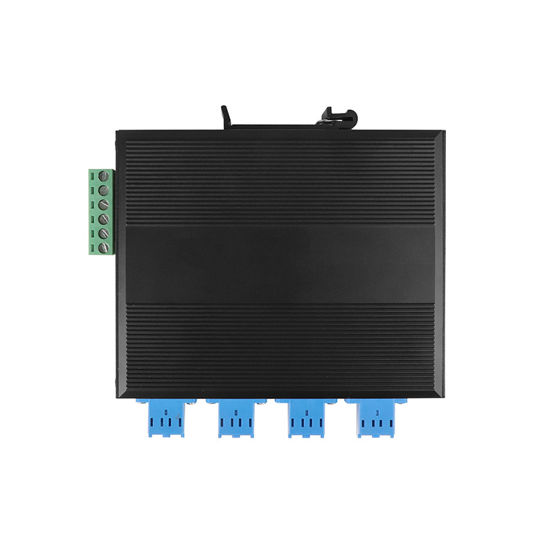 8-Port Fiber Bypass Switch Multimode LC Port Optical Protection DIN35 Mount