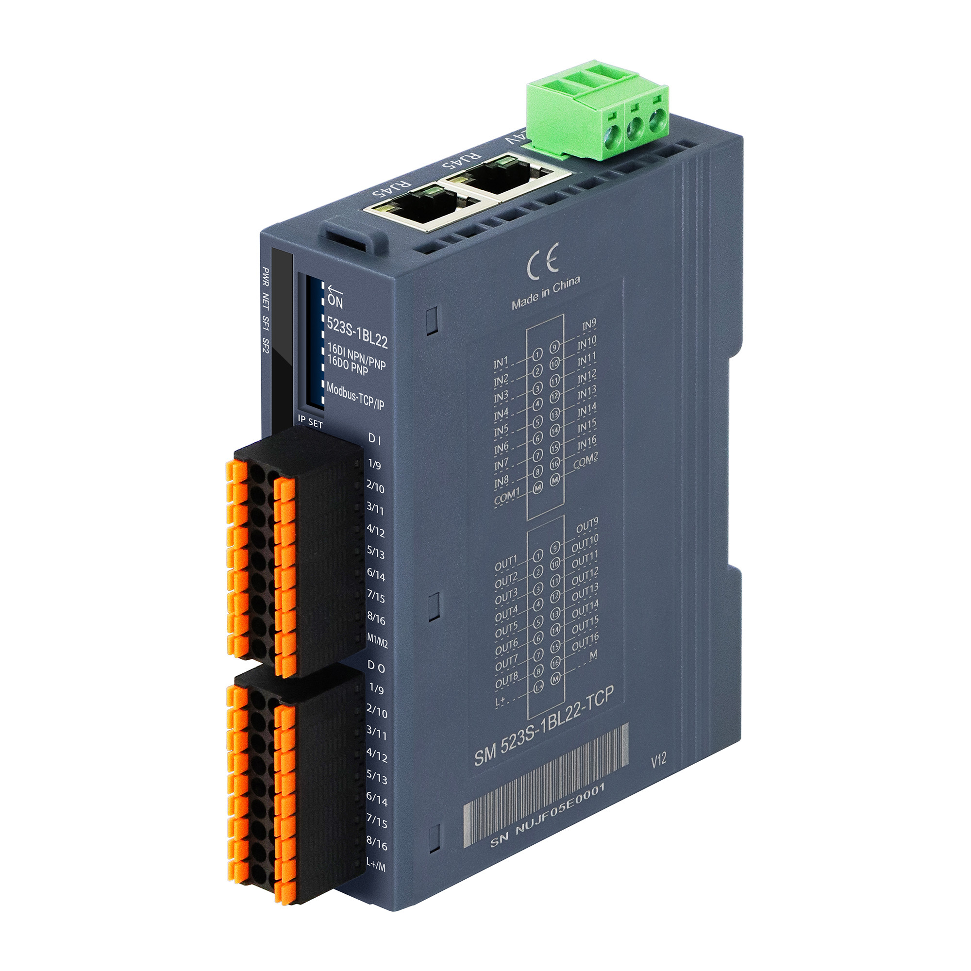 Industrial remote I/O module PLC Module Modbus-TCP/IP I/O Module ...