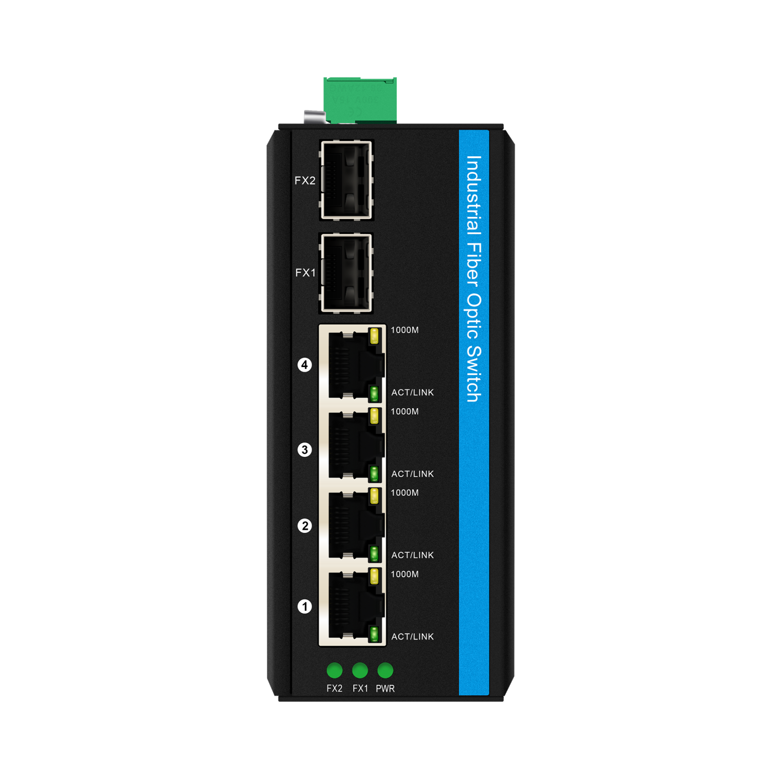Solar Poe Switch industrial ethernet switch Support DC12/24/48V 4 POE ...