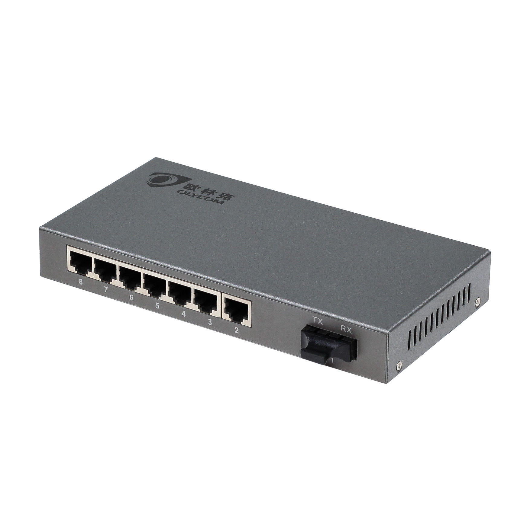 Fast 7 Ports 120KM Fiber Optic Switch hub Supports Single Dual