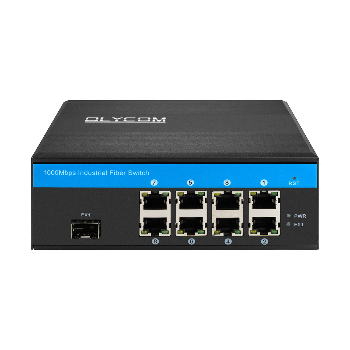 8 Ports Gigabit Fiber Switch With POE 30W And 1 Uplink SFP Port Din Rail