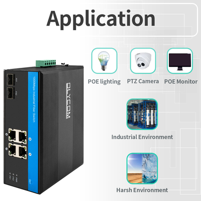 4 Port Gigabit PoE Switch 120W Unmanaged Din Rail Hardened Case Active PoE OEM