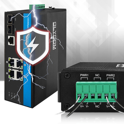 Web Managed Outdoor POE Switch 4 Port 2.5G Fiber Hardened Ethernet For CCTV Video CE