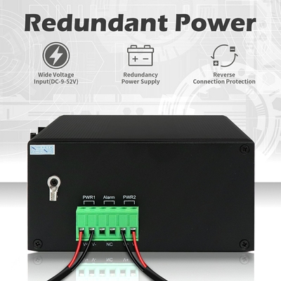 Gigabit Industrial Managed PoE Switch 7 Port With 2.5G Fiber Ring Manageable