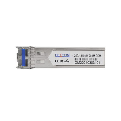 1.25G SFP Transceiver 20KM Singlemode 1000Base-LX 1310nm Dual LC Connector With DDM