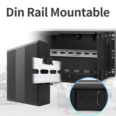 Industrial PoE Media Converter 100/1000M Fiber Gigabit Ethernet 15.4W 30W Mini Case