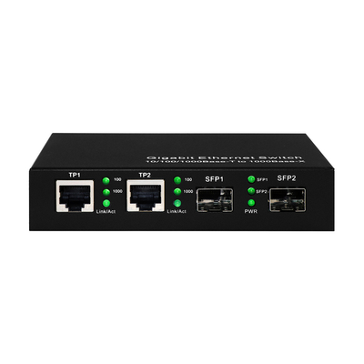 Gigabit Commercial Ethernet Switch 4 Port Sfp Fiber Optic Unmanaged DC5V