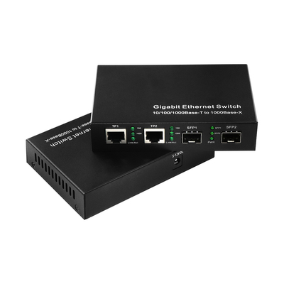 4 Port Gigabit Commercial Ethernet Switch SFP Fiber Optic Unmanaged DC5V