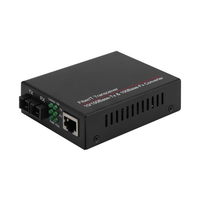 Stock Single Mode Gigabit Fibre Optic Media Converter Duplex SC Connector Unmanaged