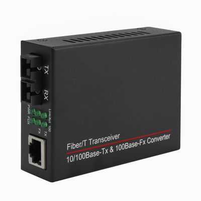 Gigabit Fiber Optic Media Converter 20KM Single Mode Duplex SC Connector Unmanaged