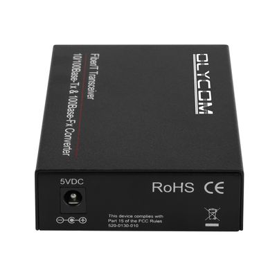 Gigabit Fiber Optic Media Converter 20KM Single Mode Duplex SC Connector Unmanaged