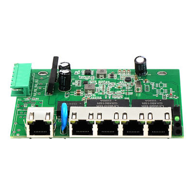 5 Port E-Mark Network Switch PCBA Gigabit Unmanaged 12V 24V DIN Rail CE Listed