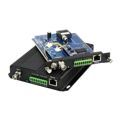 Video Fiber Optic Converter With Bidi RS485 RS422 Data 10/100M Ethernet FC Port 40KM CE