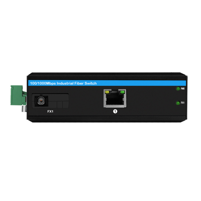 Industrial PoE Media Converter Gigabit Ethernet DC48V 30W Unmanaged Rugged Case