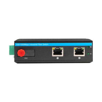 Hardened Gigabit Unmanaged Media Converter FC Fiber Single Core 12V 24V Mini Case
