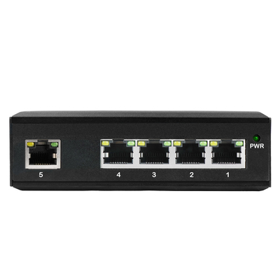 Hardened 5 Port Gigabit Unmanaged Ethernet Switch Network Hub POE Budget 120W