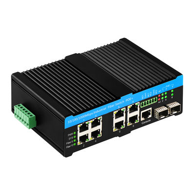 10-Port Gigabit L2 Managed PoE Switch 90W 48V Active PoE 2 Combo Ports Rugged Design
