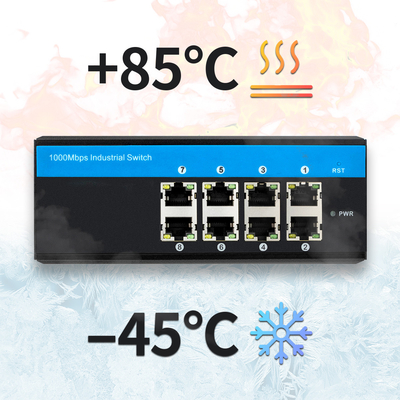 IM-WS080GE 8 Port E-Mark Ethernet Switch Gigabit Unmanaged Din Mounted 24V Input
