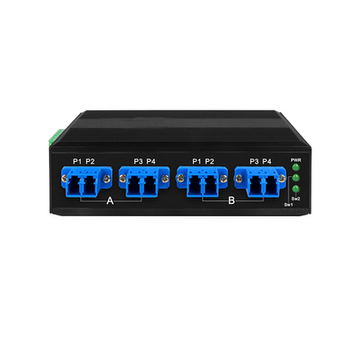 4 Port OBP Optical Bypass Protection Auto Switching System DC12V Singlemode LC Port