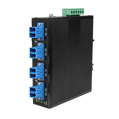 4 Port Fiber Bypass Device Industrial Lc Connector Singlemode Dc24v Input