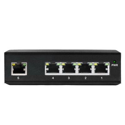 5 Port RJ45 Gigabit Unmanaged Industrial Ethernet Switch with IP40 E-Mark and Din-Rail Mounting