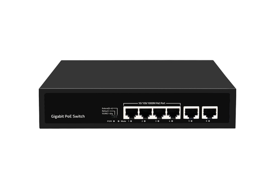 6 Port Gigabit DC52V 1.25A POE Ethernet Switch 12Gbps AC 100~240V