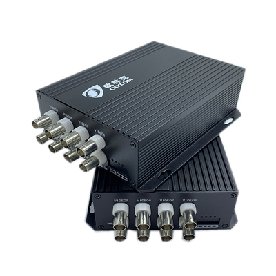 Fiber Optical Hd Video Converter 8ch Port 1080p AHD CVI TVI 20km Bnc Extender