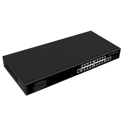 16 Port Gigabit Managed PoE Switch Commercial Rack Type 300W With 4 Uplink Ports