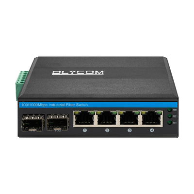 6 Port Gigabit Unmanaged POE Switch With 2 Sfp Fiber Switch DC48V Input