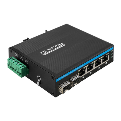 6 Port Gigabit Unmanaged POE Switch With 2 Sfp Fiber Switch DC48V Input