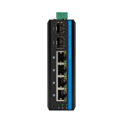 6 Port Gigabit Unmanaged POE Switch With 2 Sfp Fiber Switch DC48V Input